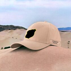 Czapka piaskowa OSP emblemat i imiennik haft