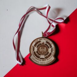 Strażacki medal OSP, MDP personalizowany drewniany