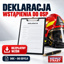Deklaracja wstąpienia do OSP – bezpłatny dokument DOC do edycji, z logo Wsparcie Straży