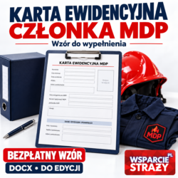 Karta ewidencyjna członka MDP – bezpłatny wzór DOCX do edycji z logo Wsparcie Straży