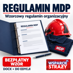 Wzorcowy regulamin organizacyjny MDP – bezpłatny dokument DOCX do edycji z logo Wsparcie Straży